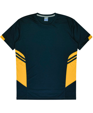 WORKWEAR, SAFETY & CORPORATE CLOTHING SPECIALISTS - Mens Tasman Tee - Navy / Gold - 5XL