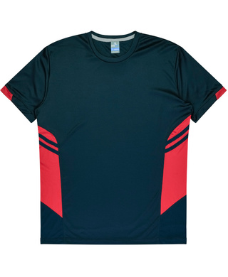 WORKWEAR, SAFETY & CORPORATE CLOTHING SPECIALISTS - Mens Tasman Tee - Navy / Red - S