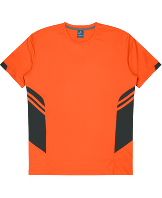 WORKWEAR, SAFETY & CORPORATE CLOTHING SPECIALISTS - Mens Tasman Tee - Neon Orange / Slate - XL