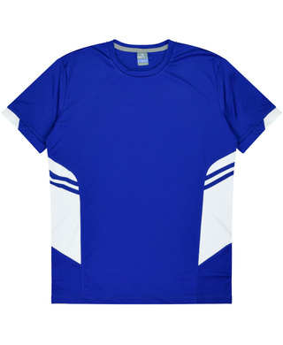 WORKWEAR, SAFETY & CORPORATE CLOTHING SPECIALISTS - Mens Tasman Tee - Royal / White - S