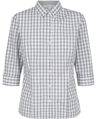 WORKWEAR, SAFETY & CORPORATE CLOTHING SPECIALISTS - Lady Devonport 3/4 Sleeve - Charcoal / Silver - 24