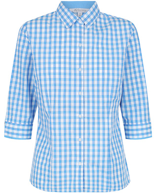 WORKWEAR, SAFETY & CORPORATE CLOTHING SPECIALISTS - Lady Devonport 3/4 Sleeve - Mid Blue / Sky - 14