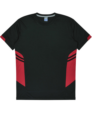 WORKWEAR, SAFETY & CORPORATE CLOTHING SPECIALISTS - Kids Tasman Tee - Black / Red - 10