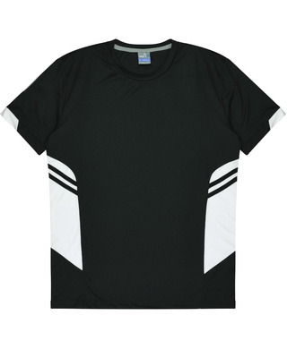 WORKWEAR, SAFETY & CORPORATE CLOTHING SPECIALISTS - Kids Tasman Tee - Black / White - 4
