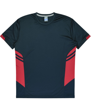 WORKWEAR, SAFETY & CORPORATE CLOTHING SPECIALISTS - Kids Tasman Tee - Navy / Red - 14