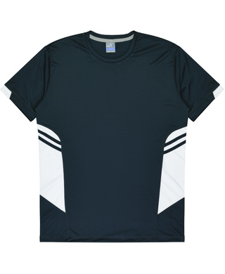 WORKWEAR, SAFETY & CORPORATE CLOTHING SPECIALISTS - Kids Tasman Tee - Navy / White - 4