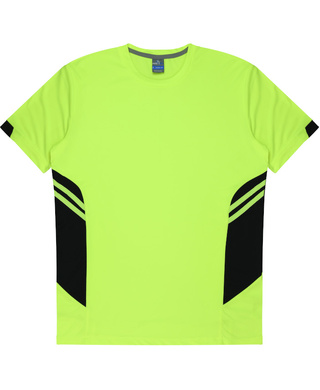 WORKWEAR, SAFETY & CORPORATE CLOTHING SPECIALISTS - Kids Tasman Tee - Neon Yellow / Black - 14
