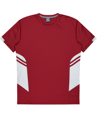 WORKWEAR, SAFETY & CORPORATE CLOTHING SPECIALISTS - Kids Tasman Tee - Red / White - 14