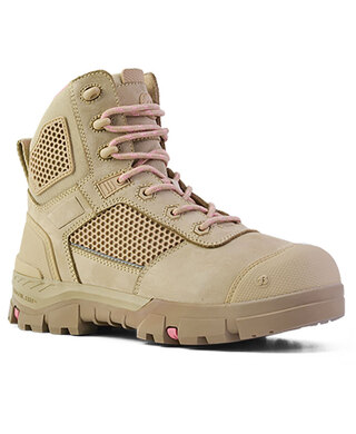 WORKWEAR, SAFETY & CORPORATE CLOTHING SPECIALISTS - AVENGER SAND LADIES SAFETY ZIP SIDED BOOT