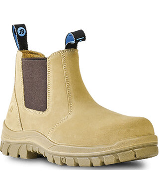 WORKWEAR, SAFETY & CORPORATE CLOTHING SPECIALISTS - Naturals - Mercury - Wheat Suede Slip On Safety Boot