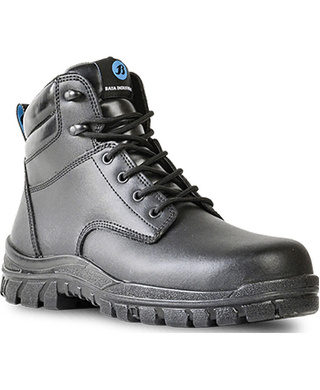 WORKWEAR, SAFETY & CORPORATE CLOTHING SPECIALISTS - Naturals - Saturn - Black Leather Lace Up Safety Boot