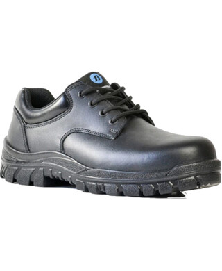 WORKWEAR, SAFETY & CORPORATE CLOTHING SPECIALISTS - Naturals - Neptune - Black Leather Lace Up Safety Shoe