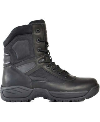 WORKWEAR, SAFETY & CORPORATE CLOTHING SPECIALISTS - Sentinel - Black Full Grain Zip / Lace Energency Services Boot