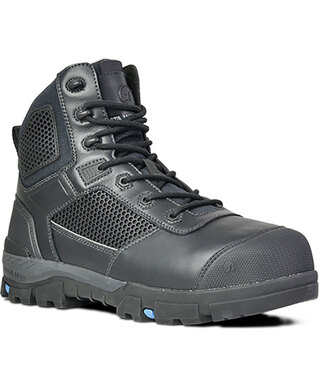 WORKWEAR, SAFETY & CORPORATE CLOTHING SPECIALISTS - AVENGER BLACK SAFETY ZIP SIDED BOOT