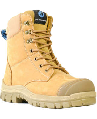 WORKWEAR, SAFETY & CORPORATE CLOTHING SPECIALISTS - Wheat Nubuck Zip / Lace Up 150mm Safety Boot