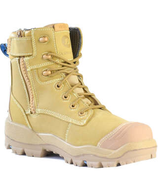 WORKWEAR, SAFETY & CORPORATE CLOTHING SPECIALISTS - Longreach CT Zip - Helix Ultra Wheat Zip/Lace Safety (Composite Toe)