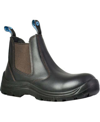 WORKWEAR, SAFETY & CORPORATE CLOTHING SPECIALISTS - Mates - Bushman NS - Black Leather Slip On Non-Safety Boot