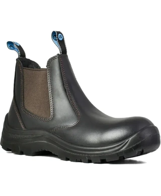 WORKWEAR, SAFETY & CORPORATE CLOTHING SPECIALISTS - Mates - Bushman NS - Black Leather Slip On Non-Safety Boot