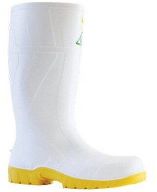 WORKWEAR, SAFETY & CORPORATE CLOTHING SPECIALISTS - Safemate - White PVC 300mm Non Safety Gumboot