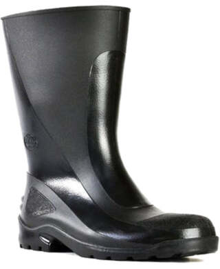 WORKWEAR, SAFETY & CORPORATE CLOTHING SPECIALISTS - Utility Gumboots - Handyman 400 - Black PVC 400mm Non Safety Gumboot
