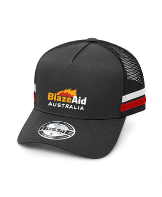 WORKWEAR, SAFETY & CORPORATE CLOTHING SPECIALISTS - A-Frame Striped Trucker Cap