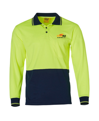 WORKWEAR, SAFETY & CORPORATE CLOTHING SPECIALISTS - Hi-Vis Cooldry Safety Polo L/S