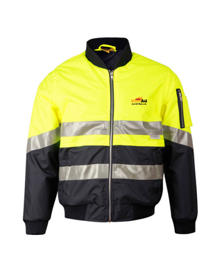 WORKWEAR, SAFETY & CORPORATE CLOTHING SPECIALISTS - Hi-Vis Two Tone Flying Jacket With 3M Tapes