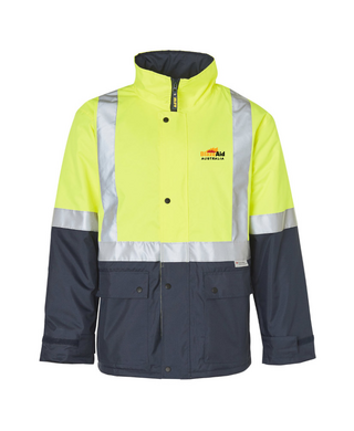 WORKWEAR, SAFETY & CORPORATE CLOTHING SPECIALISTS - Hi-Vis Rain Proof Quilted Safety Jacket With 3M Tape