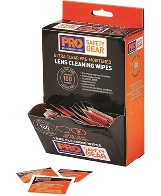 WORKWEAR, SAFETY & CORPORATE CLOTHING SPECIALISTS - Lens Cleaning Wipe - Alcohol Free 100 Pack
