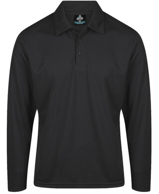 WORKWEAR, SAFETY & CORPORATE CLOTHING SPECIALISTS - Mens Long Sleeve Botany Polo--