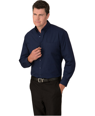 WORKWEAR, SAFETY & CORPORATE CLOTHING SPECIALISTS - Micro Check Long Sleeve Shirt - Mens (Inc Logo)