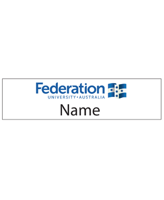 WORKWEAR, SAFETY & CORPORATE CLOTHING SPECIALISTS - FEDU Federation University Name Badge