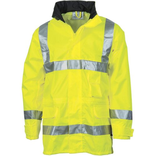 WORKWEAR, SAFETY & CORPORATE CLOTHING SPECIALISTS - LTU Waterproof Rain Jacket with Reflective Tape and Back Print