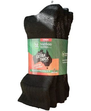 WORKWEAR, SAFETY & CORPORATE CLOTHING SPECIALISTS - Aussie Extra Thick Socks - 3 Pack