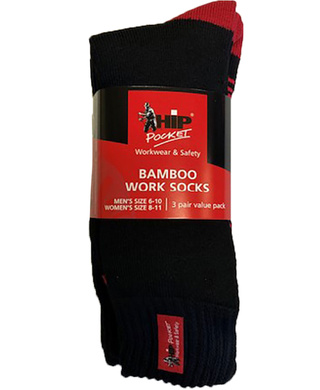 WORKWEAR, SAFETY & CORPORATE CLOTHING SPECIALISTS - Hip Pocket 3 Yarn Work Socks - 3 Pack