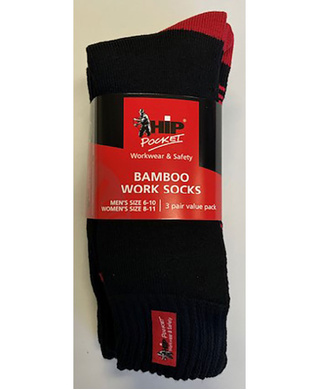 WORKWEAR, SAFETY & CORPORATE CLOTHING SPECIALISTS - Hip Pocket 3 Yarn Work Socks - 3 Pack