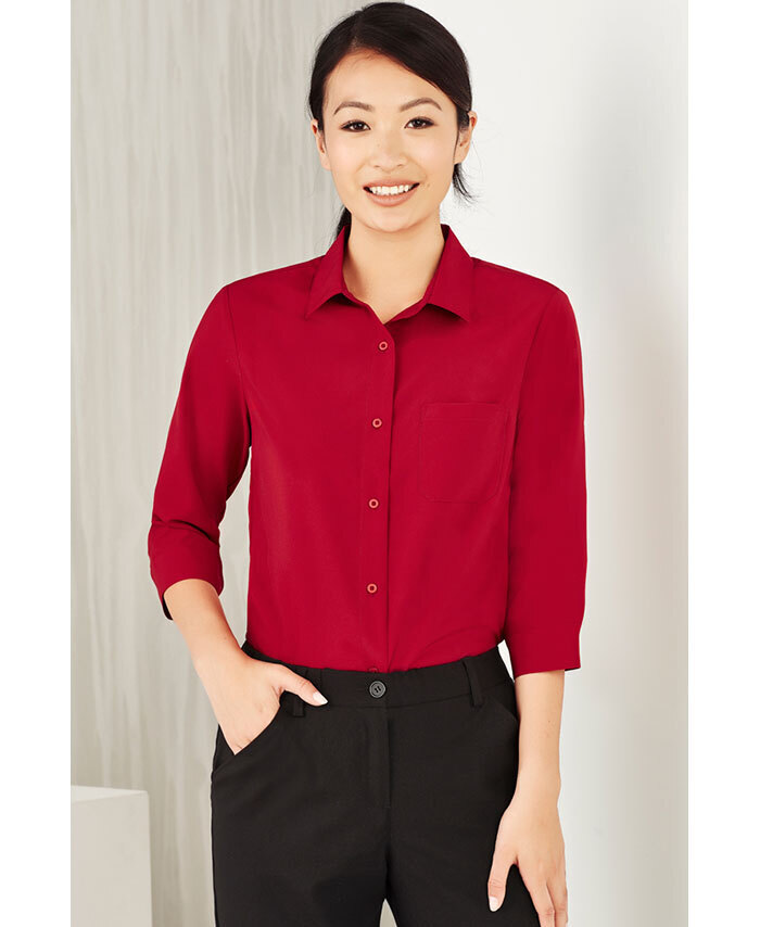 WORKWEAR, SAFETY & CORPORATE CLOTHING SPECIALISTS - Florence Womens Plain 3/4 Sleeve Shirt