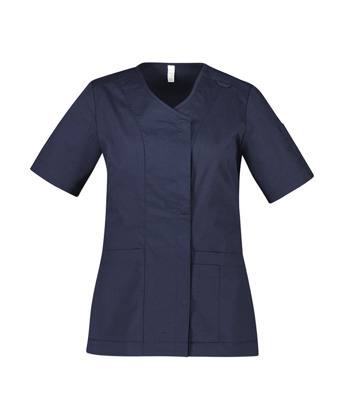 WORKWEAR, SAFETY & CORPORATE CLOTHING SPECIALISTS Parks Womens Zip Front Crossover Scrub Top