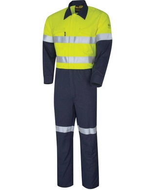 WORKWEAR, SAFETY & CORPORATE CLOTHING SPECIALISTS - FR Regular Weight PPE Category 2 Hi-Vis Coverall with Loxy Reflective Tape