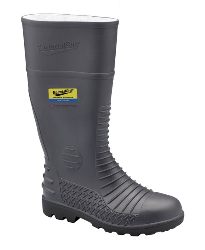 WORKWEAR, SAFETY & CORPORATE CLOTHING SPECIALISTS - 025 - Gumboots Safety - Grey comfort arch steel toe boot