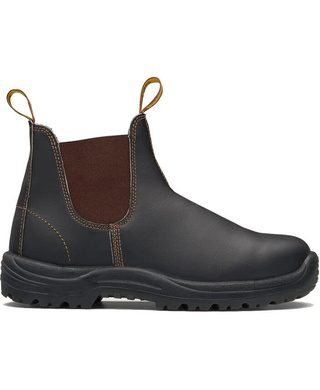 WORKWEAR, SAFETY & CORPORATE CLOTHING SPECIALISTS - Brown premium oil tanned leather elastic side safety boot