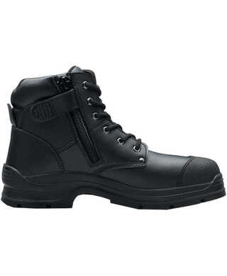 WORKWEAR, SAFETY & CORPORATE CLOTHING SPECIALISTS - Black microfibre zip side ankle safety boot