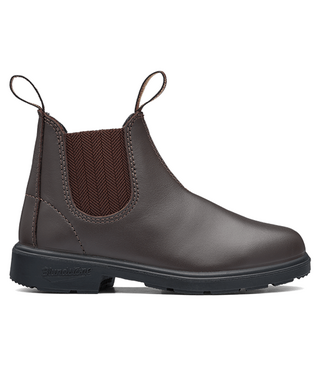 WORKWEAR, SAFETY & CORPORATE CLOTHING SPECIALISTS Child's brown premium leather elastic side boot
