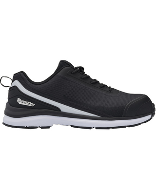 WORKWEAR, SAFETY & CORPORATE CLOTHING SPECIALISTS - Black/white breathable nylon upper anti-static safety jogger