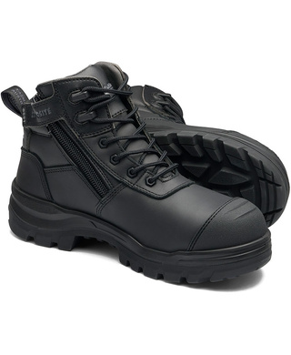 WORKWEAR, SAFETY & CORPORATE CLOTHING SPECIALISTS - RotoFlex Black 135mm Zip Sided Safety Boot