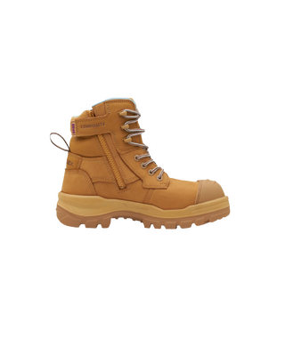 WORKWEAR, SAFETY & CORPORATE CLOTHING SPECIALISTS - RotoFlex Wheat water-resistant nubuck 150mm zip side women's safety boot