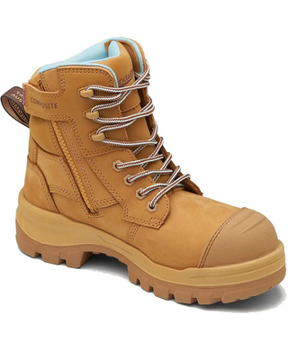 WORKWEAR, SAFETY & CORPORATE CLOTHING SPECIALISTS - 8860 - RotoFlex - Womens Wheat water-resistant nubuck 150mm zip side safety boot