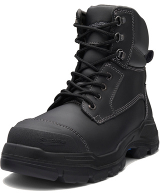 WORKWEAR, SAFETY & CORPORATE CLOTHING SPECIALISTS - RotoFlex Black water-resistant Platinum leather 150mm zip sided safety boot