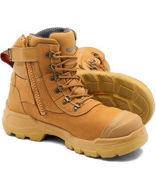 WORKWEAR, SAFETY & CORPORATE CLOTHING SPECIALISTS - RotoFlex MAX Wheat 150mm AquaShield Zip Sided Safety Boot