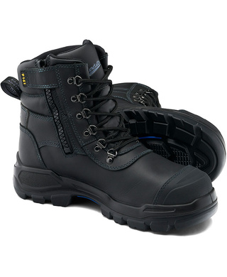 WORKWEAR, SAFETY & CORPORATE CLOTHING SPECIALISTS - RotoFlex Black 150mm Chemical Resistant Zip Sided Safety Boot